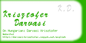 krisztofer darvasi business card